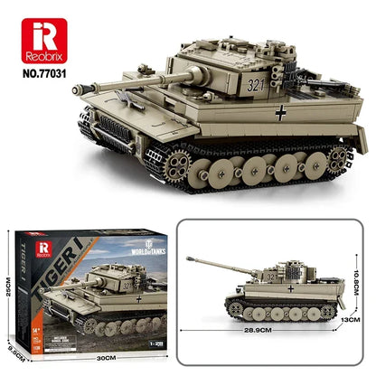 1138 db-os Tigris I tank építőkocka játék