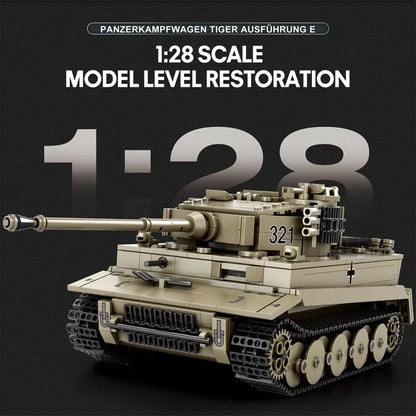 1138 db-os Tigris I tank építőkocka játék