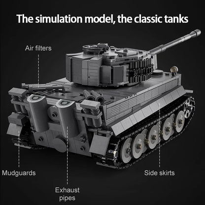 925 db-os Tiger tank építőkocka játék távirányítós