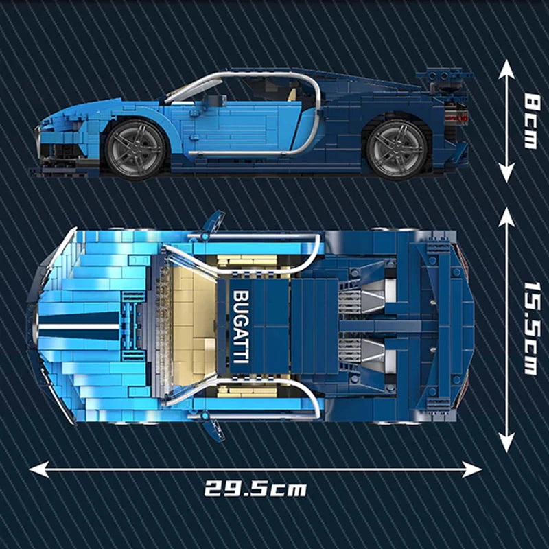 Bugattier járműmodell 1222 db-os építőkocka játék Kincsesbazár