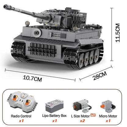 925 db-os Tiger tank építőkocka játék távirányítós