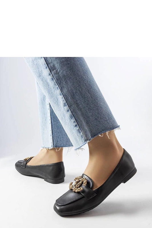 Black velvet mokaszin shoes with rhinestones and easy slip-on buckles for stylish summer wear.